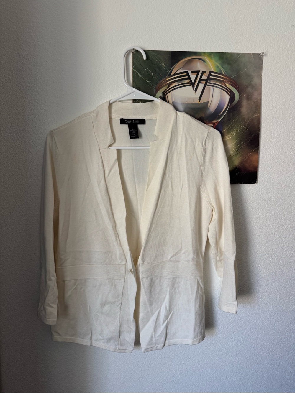 Y2K Ann Taylor Cream Open-Front Women's Blazer